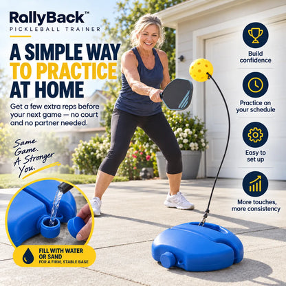 RallyBack™ At-Home Pickleball Trainer
