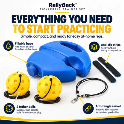 RallyBack™ At-Home Pickleball Trainer
